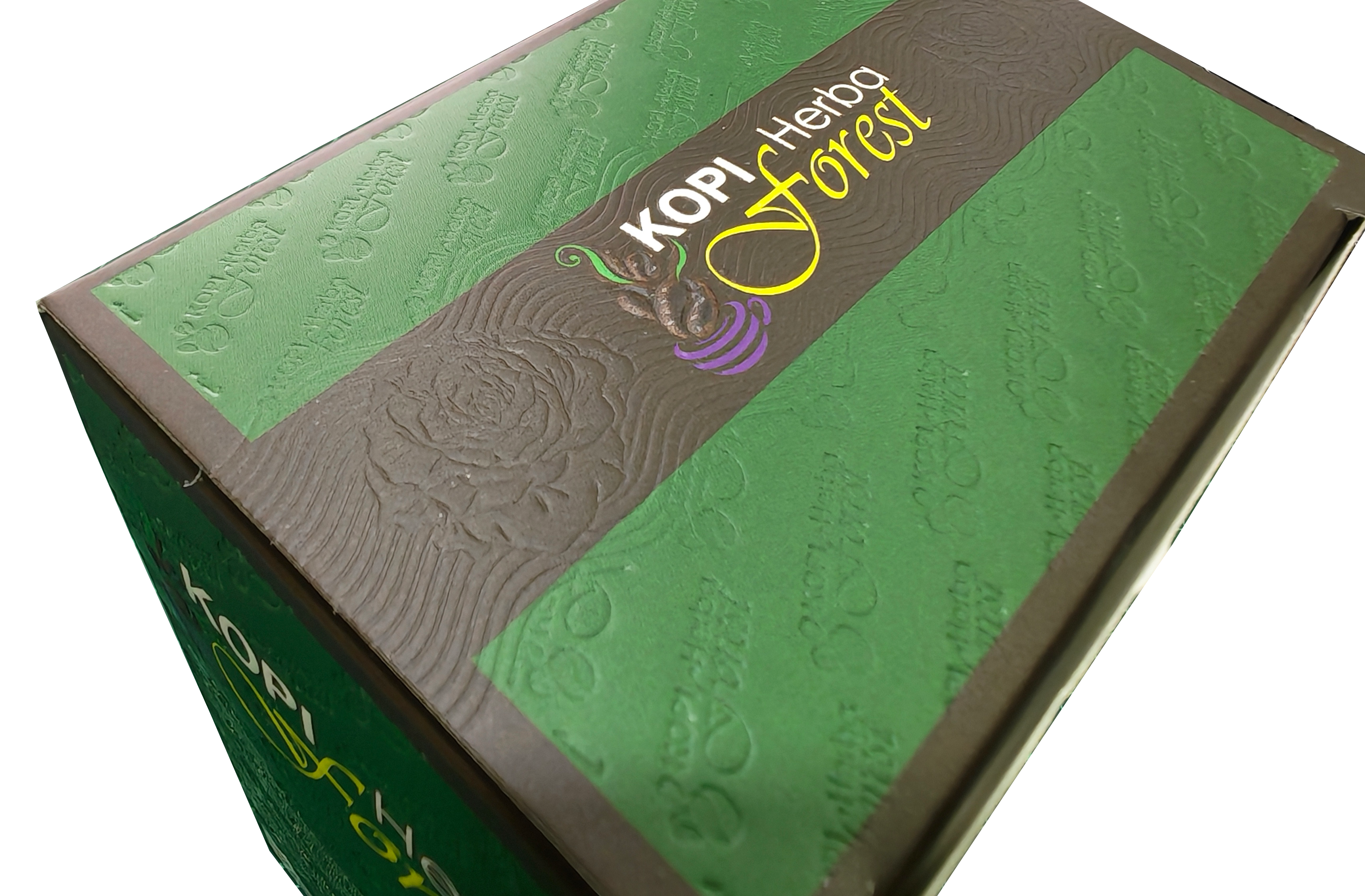 Floral pattern on the HERBA FOREST box